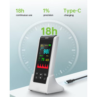 Ручной пульсоксиметр HOLFENRY, сенсорный монитор, пальчиковый оксиметр, который отслеживает уровень SpO2 (my-0169)