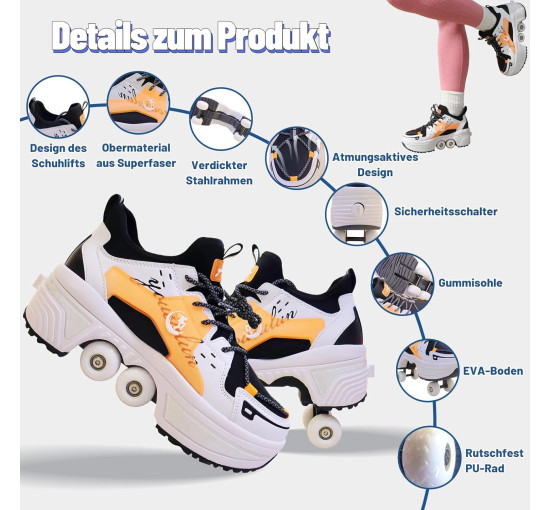 2-в-1 роликові ковзани та кросівки для дітей TOME.SKATES EU-40 (my-18110)