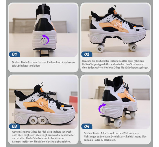 2-в-1 роликові ковзани та кросівки для дітей TOME.SKATES EU-40 (my-18110)