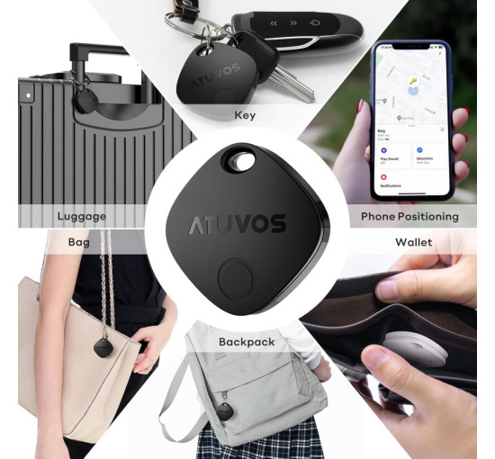 Смарт Bluetooth трекер брелок ATUVOS Tag AT2301 (для iOS) со звуковым сигналом (my-18147)