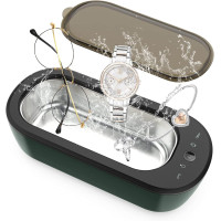 Професійний ультразвуковий очищувач для окулярів/ювелірних виробів LTLWSH 45 кГц, об'ємом 300 мл, зелений (my-4073)