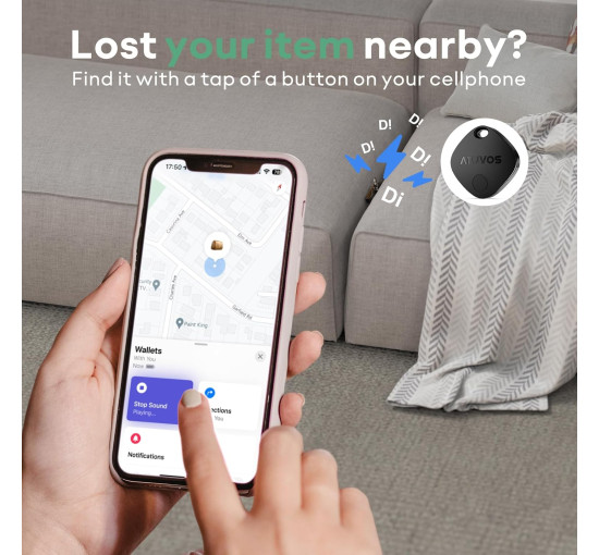 Смарт брелок, Bluetooth локатор для ключів, гаманця, сумки ATUVOS (my-4120)