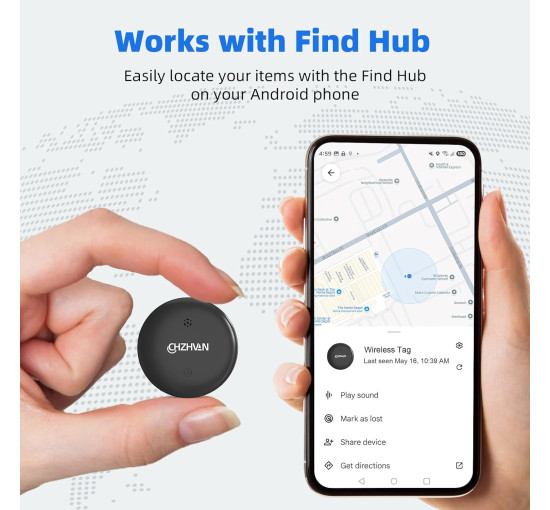 Оновлені мітки для Android-трекера 2025 розумний Bluetooth-трекер, сумісний з додатком Find Hub (my-18095)