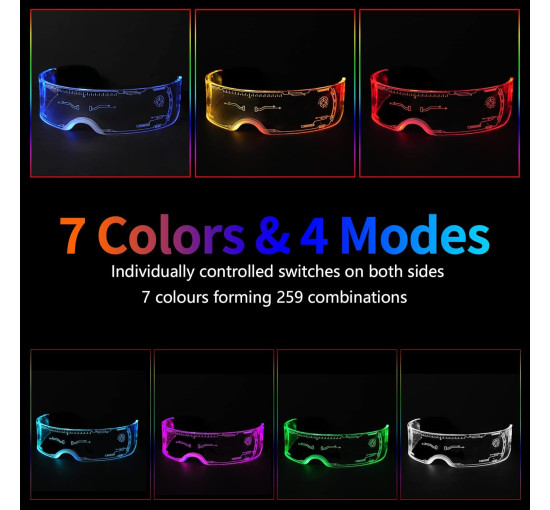 Светодиодные очки Visor A1 с подсветкой (my-17199)