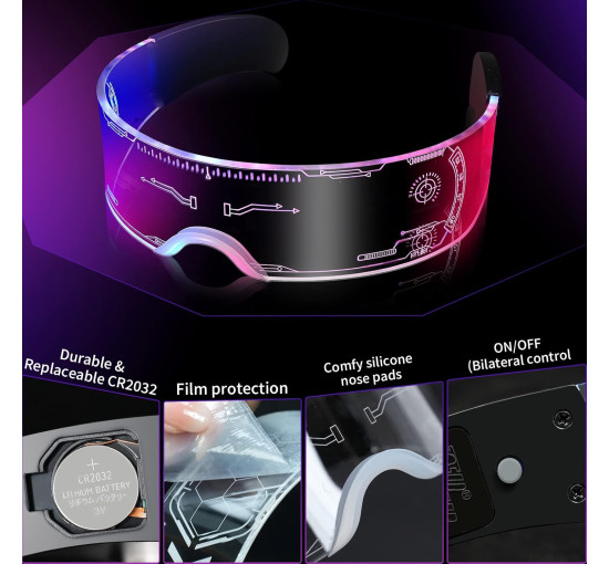 Светодиодные очки Visor A1 с подсветкой (my-17199)