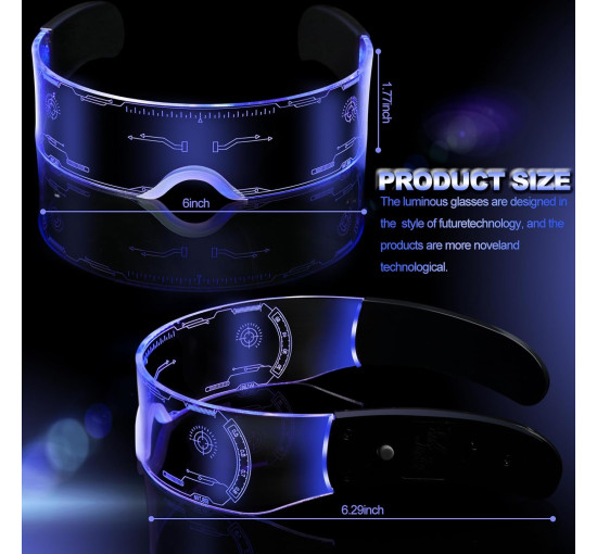 Светодиодные очки Visor A1 с подсветкой (my-17199)