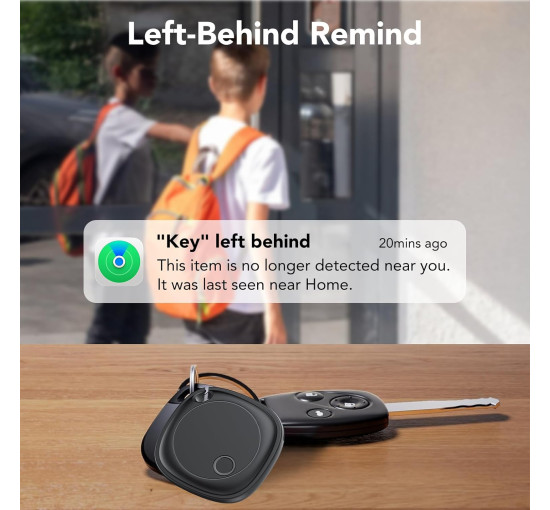 Bluetooth-метка Air Tracker для поиска предметов (4 шт.) с функцией поиска ключей, совместимая с Apple Find My (только iOS), водонепроницаемость IP67 (my-17140)