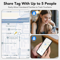 Bluetooth-мітка Air Tracker для пошуку предметів (4 шт.) з функцією пошуку ключів, сумісна з Apple Find My (тільки iOS), водонепроникність IP67 (my-17140)