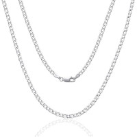 Ланцюжок зі стерлінгового срібла 925 проби SILBERTALE, справжній срібний ланцюжок для чоловіків і жінок, ширина 2 мм, довжина 50 см (my-15391) Ланцюжок зі стерлінгового срібла 925 проби SILBERTALE, справжній срібний ланцюжок для чоловіків і жінок, ширина 2 мм, довжина 50 см (my-15391)