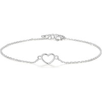 Браслет серце із стерлінгового срібла 925 проби для жінок SILBERTALE (my-15398)
