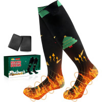 Носки теплые, перезаряжаемые с подогревом ABXMAS KEC-5000 для женщин, подростков Аккумулятор 5000 мАч 4 уровня температуры (my-15064)