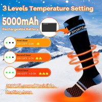 Електричні теплі шкарпетки з керуванням та підігрівом VICEPLUS RTX-DR08L для жінок та чоловіків, 5000 мАг, USB (my-076)