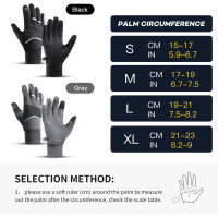 Чоловічі сенсорні зимові рукавички Kyncilor для мотоциклістів, велоспорту та катання на лижах, протиковзкі та вітрозахисні, сірі, розмір М (my-14089)