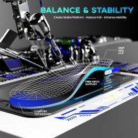 Спортивні устілки Welnove з вуглецевого волокна з підтримкою склепіння стопи НЕ для Cleats-M синій (my-17053)