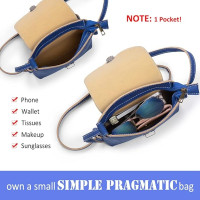 Маленькая женская сумка через плечо с противоугонным замком LaRechor голубая (my-2095)