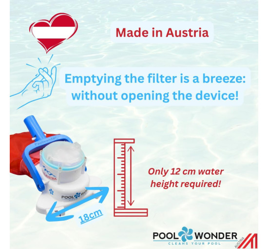 Акумуляторний пилосос для басейну Poolwonder Cleverix зі стартовою штангою довжиною 2 м (my-18020)