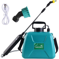 Электрический садовый распылитель для полива для жидких удобрений с телескопической штангой Joberio 5 л 2 насадками и регулируемым плечевым ремнем для растений (my-18010)