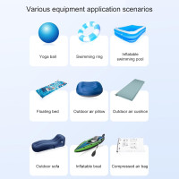 Портативний повітряний насос для надувних виробів Generic чорний (my-18086)