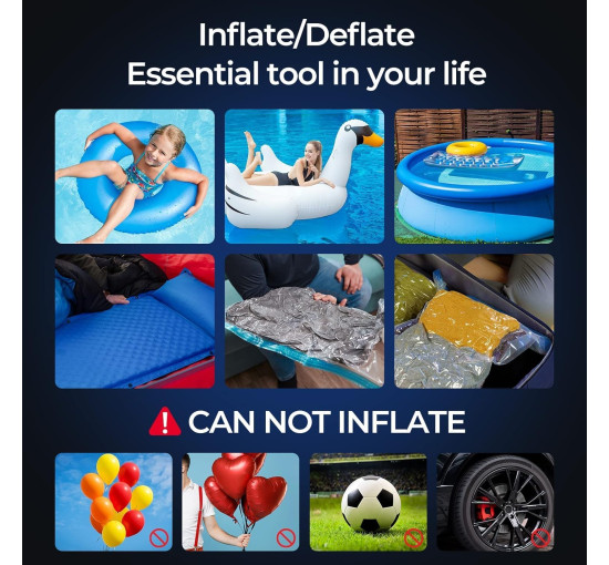 Портативный электрический воздушный насос для надувных матрасов HUISHIDAI LQ-168 (my-18104)