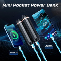 Перезаряжаемые грелки для рук EnjoyNest C306 3-в-1 емкостью 10000 мА·ч с фонариком 3 уровня нагрева (my-17004)