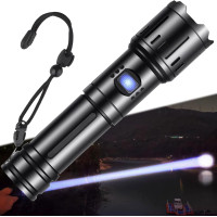 Светодиодный перезаряжаемый фонарик JAY-PARK DE-X1000 c  мощностью 30 Вт черный (my-1111)