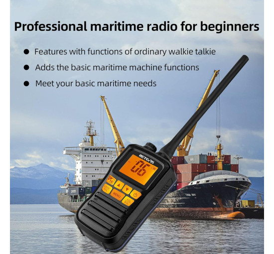 Портативна морська водонепроникна радіостанція Retevis RM01 з метеослужбою NOAA (my-18093)