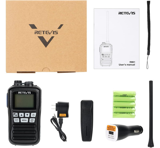 Портативна морська водонепроникна радіостанція Retevis RM01 з метеослужбою NOAA (my-18093)