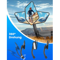 Велосипедне дзеркало COICER - велике телескопічне дзеркало заднього виду зліва для керма електровелосипедів та електросамокатів (my-15024)