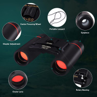 Компактный мини-бинокль Flintronic 30 x 60 HD, водонепроницаемый, портативный, складной, функция ночного видения (my-15290)