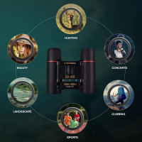 Компактний міні-бінокль Flintronic 30 x 60 HD, водонепроникний, портативний, складний, функція нічного бачення (my-15290)