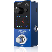 Потрійна педаль гітарної петлі зі світлодіодним екраном із функцією синхронізації LEKATO синій (my-4069)