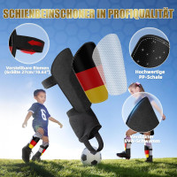 Детские футбольные щитки для голени с длинными ремешками Qyrrvxy XSP003 размер XXL (my-12079)