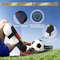 Детские футбольные щитки для голени с длинными ремешками Qyrrvxy XSP003 размер XXL (my-12079)