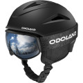 Гірськолижний шолом Odoland Ski Helmet Black, розмір M, шолом для лиж-сноуборду з окулярами, протиударний, вітрозахисний (my-2085)