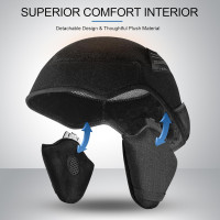 Гірськолижний шолом Odoland Ski Helmet Black, розмір M, шолом для лиж-сноуборду з окулярами, протиударний, вітрозахисний (my-2085)