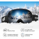 Гірськолижний шолом Odoland Ski Helmet Black, розмір M, шолом для лиж-сноуборду з окулярами, протиударний, вітрозахисний (my-2085)
