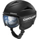 Гірськолижний шолом Odoland Ski Helmet Black, розмір M, шолом для лиж-сноуборду з окулярами, протиударний, вітрозахисний (my-2085)