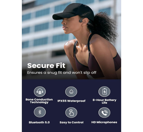 Наушники с костной проводимостью Tadpole HS1 черный (my-18106)