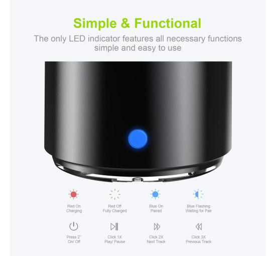 Портативная Bluetooth-колонка EWA A106Pro Super Mini (черный) (my-17152)