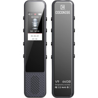 Цифровой диктофон c записью в формате HD со скоростью 3072 Кбит/с COCONISE V9 на 64 ГБ (my-4191)