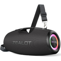 Bluetooth-динамик ZEALOT-S78 120 Вт уличный портативный динамик с мощными басами водонепроницаемый IP67 со светодиодной подсветкой черный (my-17052)