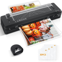 Ламинатор A3 Raycial с 13-дюймовым холодным и термическим ламинатором со встроенным триммером для бумаги и угловым округлителем. (my-075)