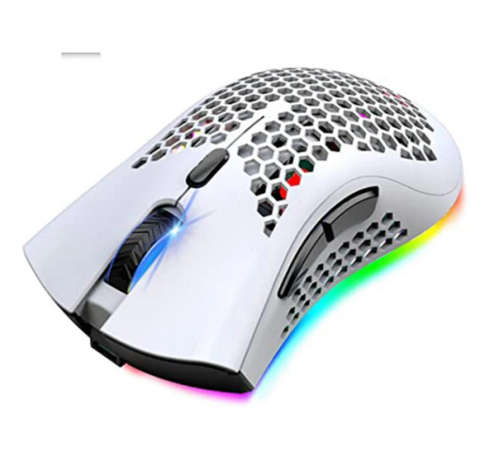 Бездротова миша Viper BM600 Біла 1600 dpi RGB з підсвічуванням (my-3079)