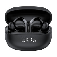 Беспроводные спортивные наушники с микрофоном AGETUNR S43 TWS Bluetooth, цифровой дисплей, черные (my-2027)