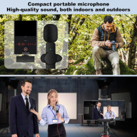 Беспроводной петличный микрофон CKOKC K80C1 черный (18099) Беспроводной петличный микрофон CKOKC K80C1 черный (18099)