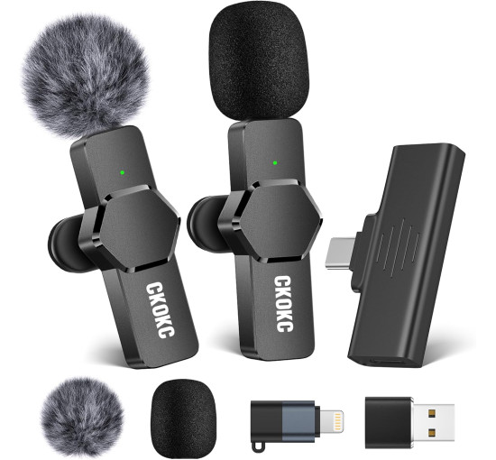 Бездротовий мікрофон петличний CKOKC K80C1 чорний (18099) Бездротовий мікрофон петличний CKOKC K80C1 чорний (18099)