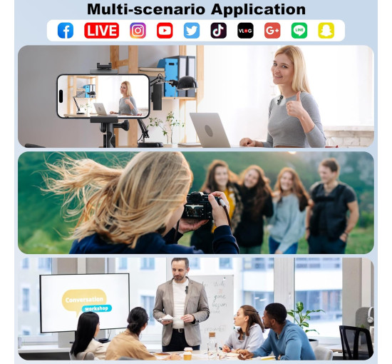 Бездротовий мікрофон петличний CKOKC K80C1 чорний (18099)