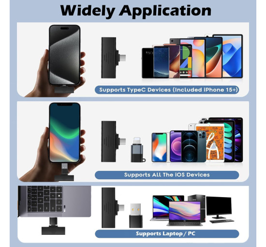 Бездротовий мікрофон петличний CKOKC K80C1 чорний (18099)