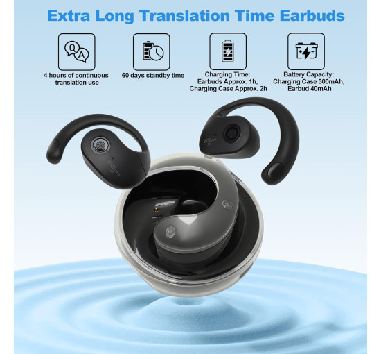 Беспроводные наушники-вкладыши с функцией мгновенного перевода черные Exsulity xcz012Z (my-18144)