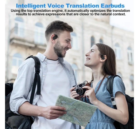 Беспроводные наушники-вкладыши с функцией мгновенного перевода черные Exsulity xcz012Z (my-18144)